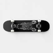 Zebra Head Black Skateboard (Horizontaal)