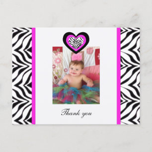 Zebra Heart: Afbeelding: Dank u Briefkaart