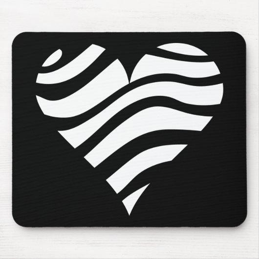 Zebra Heart Muismat (Voorkant)
