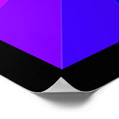 ZEBRA HEART RAINBOW PATTERN POSTER (Hoek)