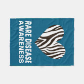 Zebra Heart Rare Disease Awareness Gift 2020  Fleece Deken (Voorkant (Horizontaal))