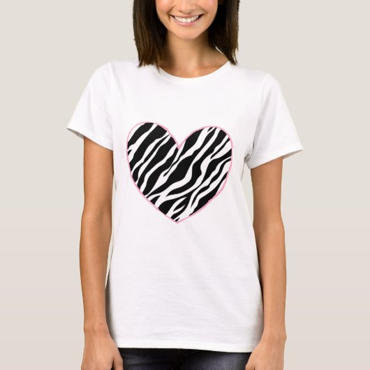 Zebra Heart T-shirt (Voorkant)