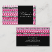 Zebra Hearts Design Carte de visite (Devant / Derrière)
