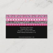 Zebra Hearts Design Visitekaartje (Achterkant)