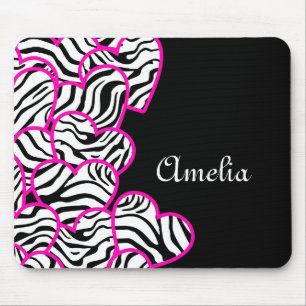 Zebra Hearts Mousepad Muismat