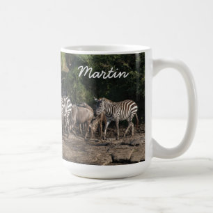 Zebra Herd Persoonlijke naam Gift Mok