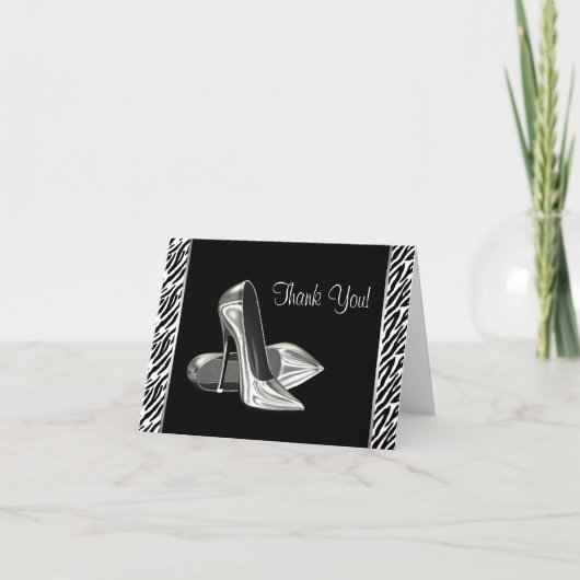 Zebra High Heel Chaussures Merci Cartes (Devant)