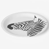 ZEBRA HOOFD PAPIEREN BORDJE (Gekanteld)