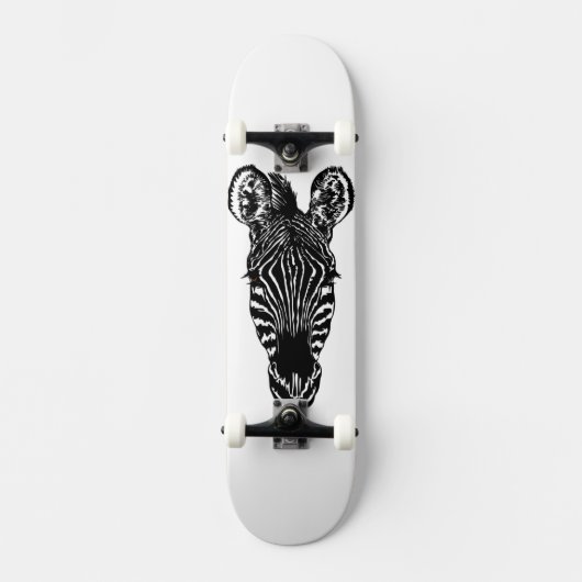 Zebra hoofd skateboard (Voorkant)