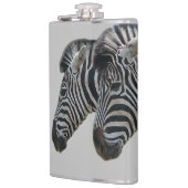 Zebra hoofden heupfles (Links)
