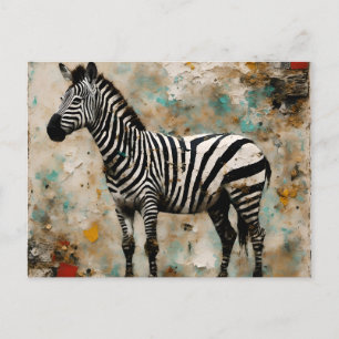 Zebra Horizontale collage Briefkaart