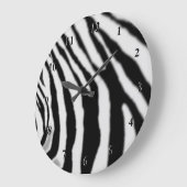 Zebra Horloge noir et blanc Zebras Stripes Design (Angle)