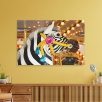 Zebra Horse Merry-Go-Round Carousel Ride Foto
