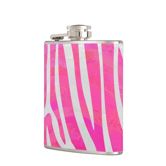 Zebra Hot Pink en White Print Heupfles (Links)