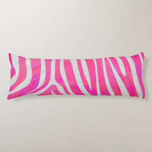 Zebra Hot Pink en White Print Lichaamskussen
