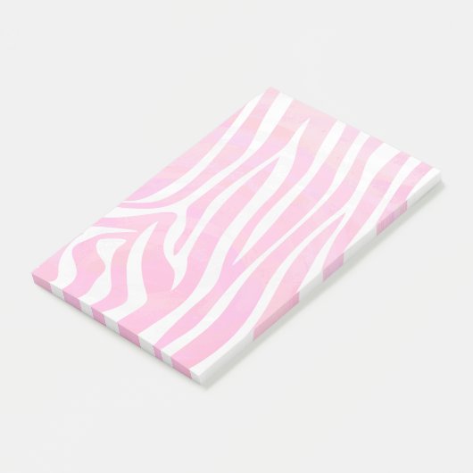 Zebra Hot Pink en White Print Post-it® Notes (Schuin)