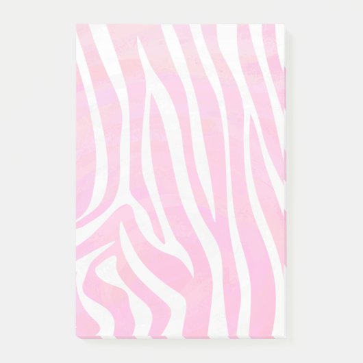 Zebra Hot Pink en White Print Post-it® Notes (Voorkant)