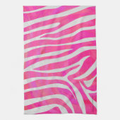 Zebra Hot Pink en White Print Theedoek (Verticaal)
