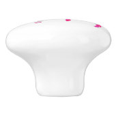 Zebra Hot Pink en White Silhouette Keramische Knop (Zijkant)