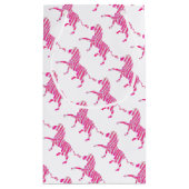 Zebra Hot Pink en White Silhouette Klein Cadeauzakje (Achterkant)