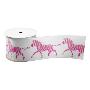 Zebra Hot Pink en White Silhouette Lint