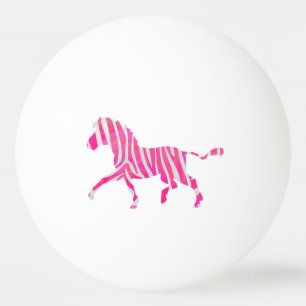Zebra Hot Pink en White Silhouette Pingpongballen