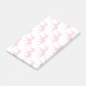 Zebra Hot Pink en White Silhouette Post-it® Notes (Schuin)