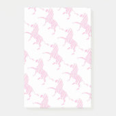 Zebra Hot Pink en White Silhouette Post-it® Notes (Voorkant)