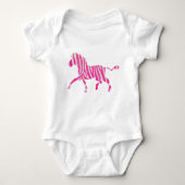 Zebra Hot Pink en White Silhouette Romper (Voorkant)