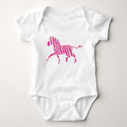 Zebra Hot Pink en White Silhouette Romper (Voorkant)