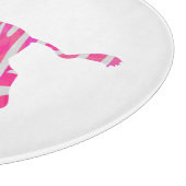 Zebra Hot Pink en White Silhouette Snijplank (Hoek)
