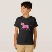 Zebra Hot Pink en White Silhouette T-shirt (Voorkant volledig)