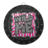 Zebra Hot Pink en White Wild Me Dartbord (Voorkant)