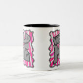 Zebra Hot Pink en White Wild Me Tweekleurige Koffiemok (Center)