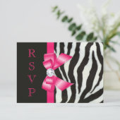 Zebra Hot Rose Bow RSVP (Debout devant)