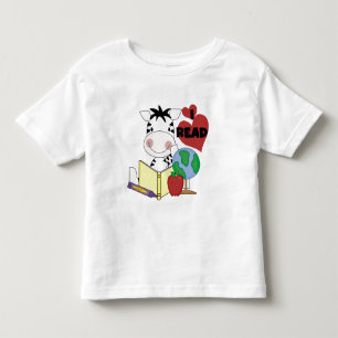 Zebra houdt van het lezen van overhemden en gesche kinder shirts