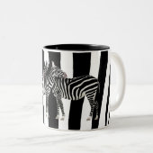 Zebra Hugs Tweekleurige Koffiemok (Voorkant rechts)