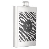 Zebra huid | Aangepaste monogram fles Flacon (Rechts)