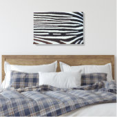 Zebra huid canvas afdruk (Insitu (Slaapkamer))