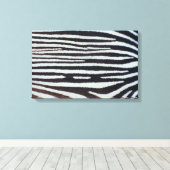Zebra huid canvas afdruk (Insitu (Houten vloer))