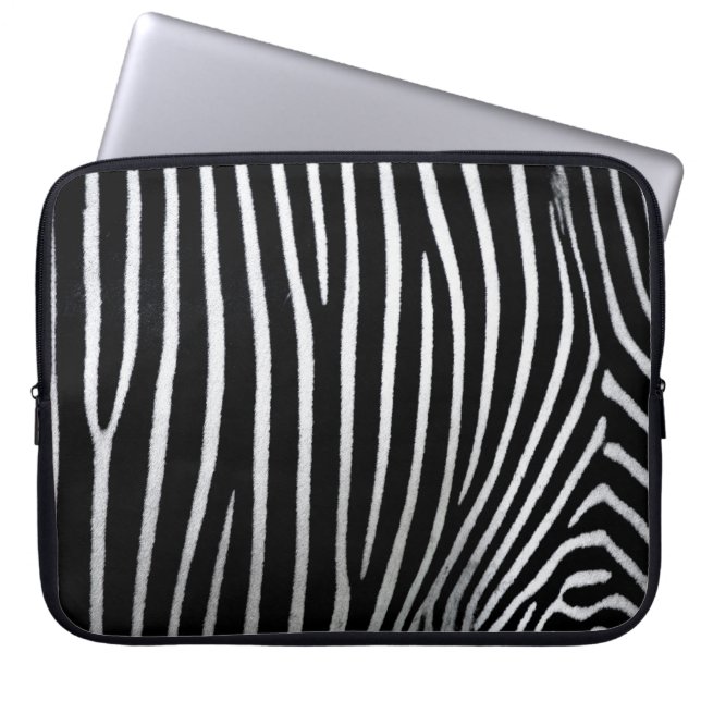 Zebra huid laptop sleeve (Voorkant)