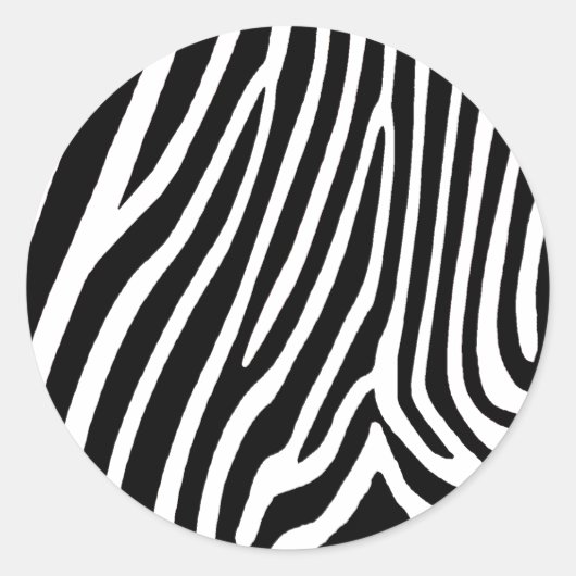 zebra huid, patronen ronde sticker (Voorkant)
