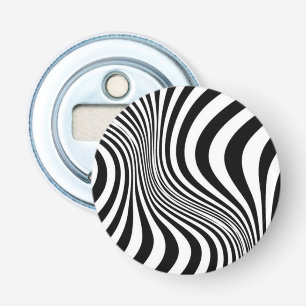 Zebra Huid Print Textuur Patroon Button Flesopener