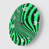 Zebra Huid Print Textuur Patroon Grote Klok (Hoek)