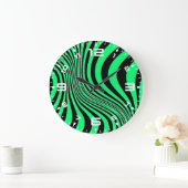 Zebra Huid Print Textuur Patroon Grote Klok (Huis)