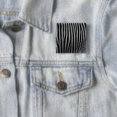 Zebra huid vierkante button 5,1 cm (In situ)