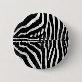 Zebra huidafdruk ronde button 5,7 cm (Voorkant)
