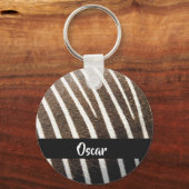 Zebra huidafdruk sleutelhanger (Voorkant)