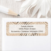 Zebra Huiddier, oerwoud safari retouradres Etiket (Insitu)