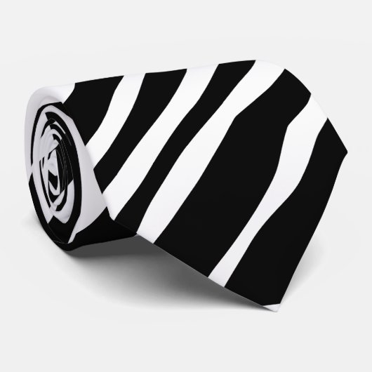 Zebra huidpatroon stropdas (Opgerold)